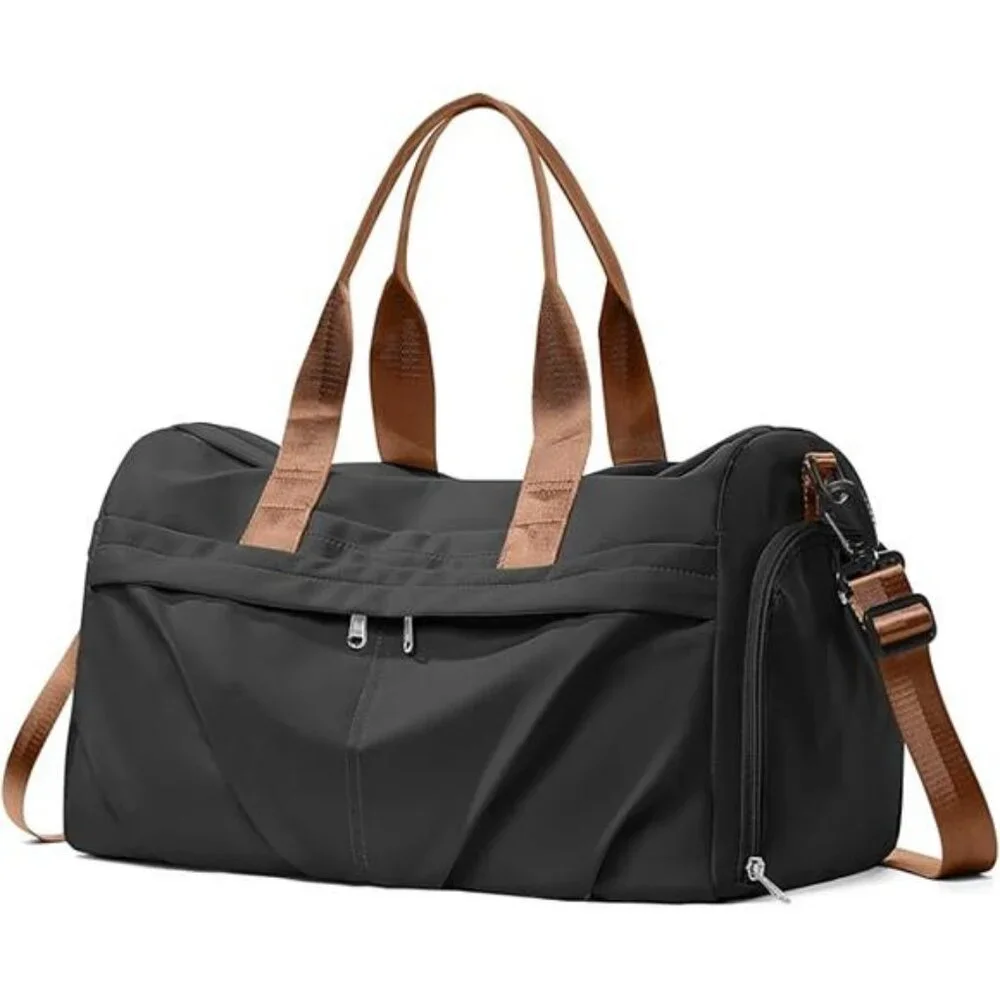 Gym Bag for Women Men Waterproof Duffel Travel Overnight Yoga Bag with Shoe Comp